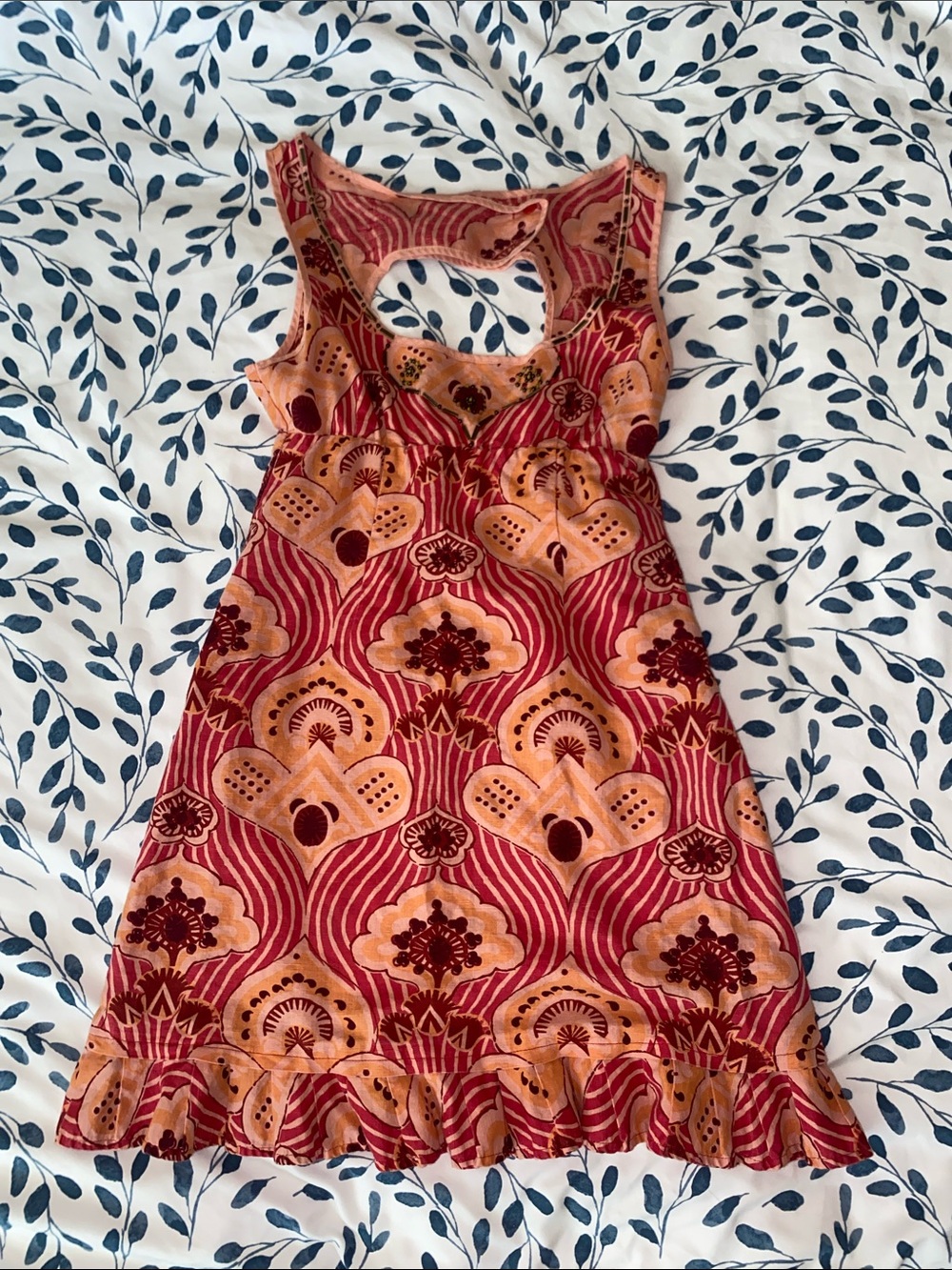 Free People Floral Linen & Cotton Mini Dress
